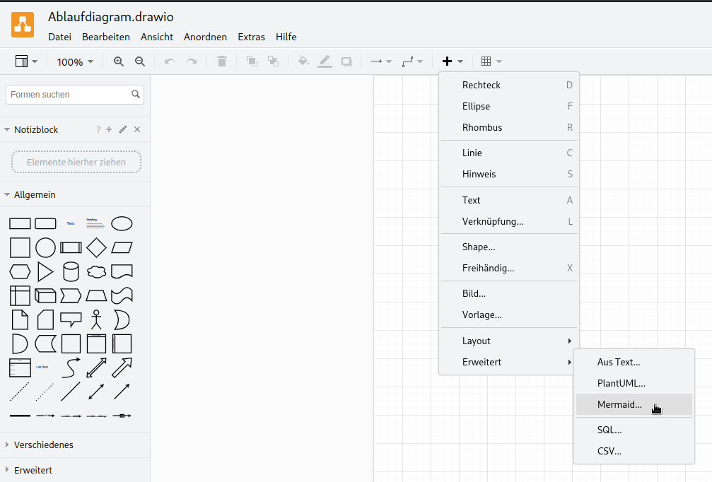 Diagramm mit ChatGPT und Draw.io erstellen 3/5